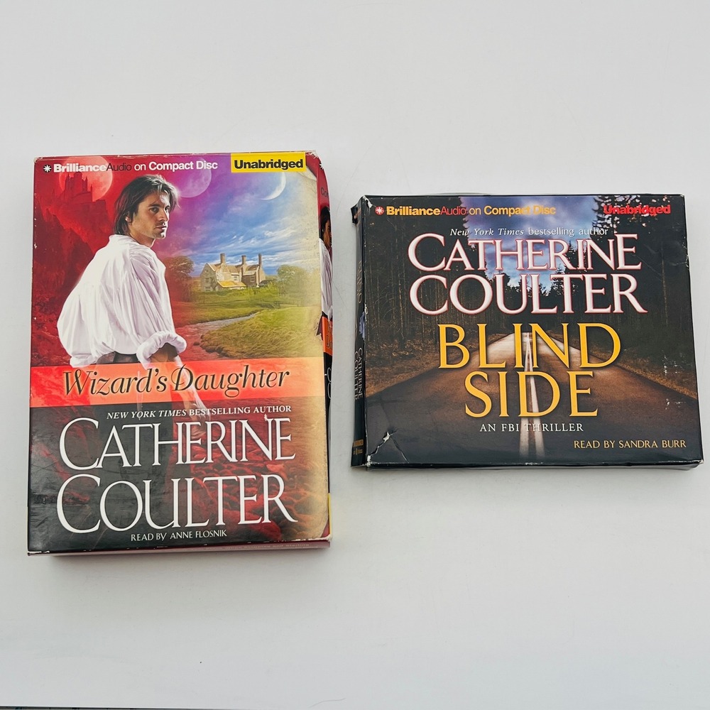 Catherine Coulter Audiobook CD Lot Wizards Daughter Blind Side Unabridged FBI
